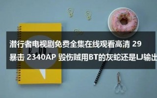 潜行者电视剧免费全集在线观看高清 29暴击 2340AP 毁伤贼用BT的灰蛇还是LJ输出比较好？（潜行者电视剧全集40集免费云播放）