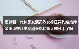 南韩新一代神颜女演员烈女朴氏契约结婚传金裕贞宋江电视剧秦岚和魏大勋分手了吗