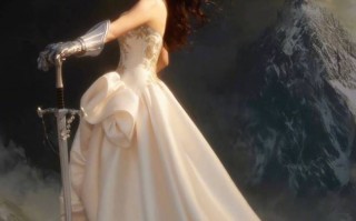 沈月穿拖地长裙灵动高贵 手持长剑英姿飒爽