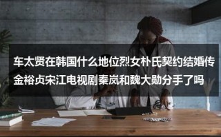 车太贤在韩国什么地位烈女朴氏契约结婚传金裕贞宋江电视剧秦岚和魏大勋分手了吗（车太贤参加rm）
