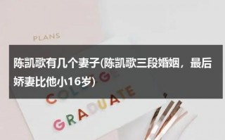 陈凯歌有几个妻子(陈凯歌三段婚姻，最后娇妻比他小16岁)（陈凯歌老婆）