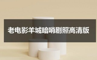 老电影羊城暗哨剧照高清版（老电影羊城暗哨主要演员）