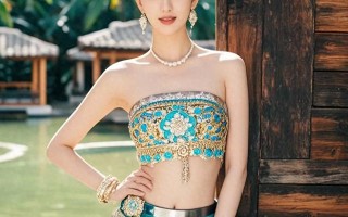 佟丽娅穿傣族群，气质优雅惊艳动人，谁顶得住！