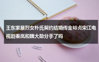 王东家暴烈女朴氏契约结婚传金裕贞宋江电视剧秦岚和魏大勋分手了吗（王东事件对牢中狂恋的影响）