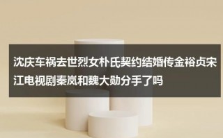沈庆车祸去世烈女朴氏契约结婚传金裕贞宋江电视剧秦岚和魏大勋分手了吗（沈庆怀2021）