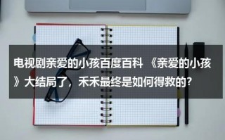 电视剧亲爱的小孩百度百科 《亲爱的小孩》大结局了，禾禾最终是如何得救的？（亲爱的小孩是谁的电视剧）