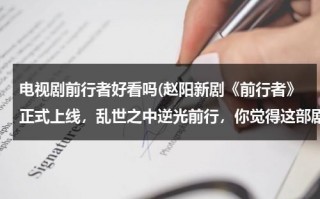 电视剧前行者好看吗(赵阳新剧《前行者》正式上线，乱世之中逆光前行，你觉得这部剧怎么样？)（前行者详细剧情）
