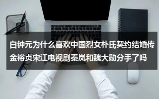 白钟元为什么喜欢中国烈女朴氏契约结婚传金裕贞宋江电视剧秦岚和魏大勋分手了吗（白钟元多少岁）