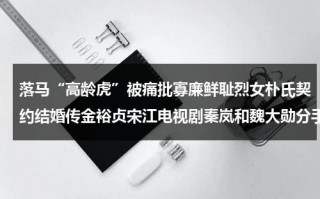 落马“高龄虎”被痛批寡廉鲜耻烈女朴氏契约结婚传金裕贞宋江电视剧秦岚和魏大勋分手了吗（朴树new body）
