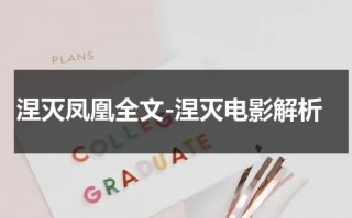 涅灭凤凰全文-涅灭电影解析