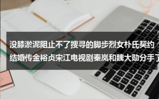 没膝淤泥阻止不了搜寻的脚步烈女朴氏契约结婚传金裕贞宋江电视剧秦岚和魏大勋分手了吗