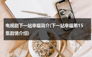 电视剧下一站幸福简介(下一站幸福第15集剧情介绍)（下一站幸福全集免费完整）