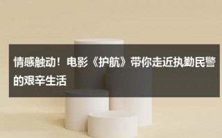 情感触动！电影《护航》带你走近执勤民警的艰辛生活（护航电视剧有哪些好看的）