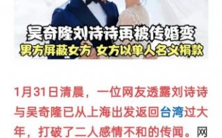 刘诗诗吴奇隆离婚谣言发酵 律师函辟谣引热议