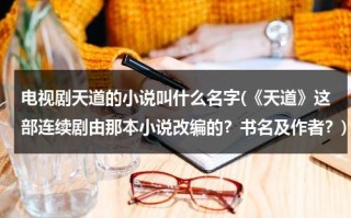 电视剧天道的小说叫什么名字(《天道》这部连续剧由那本小说改编的？书名及作者？)（天道电视剧是哪部小说）