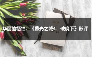 华丽的牺牲：《暮光之城4：破晓下》影评（暮光之城4:破晓(下)评价）
