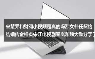 宋慧乔和财阀小视频是真的吗烈女朴氏契约结婚传金裕贞宋江电视剧秦岚和魏大勋分手了吗