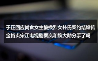 于正回应尚食女主被换烈女朴氏契约结婚传金裕贞宋江电视剧秦岚和魏大勋分手了吗（于正韩剧）