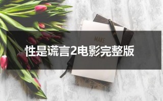 性是谎言2电影完整版
