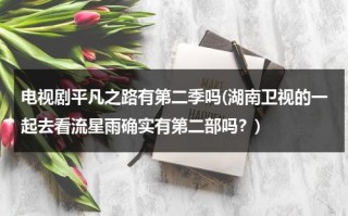 电视剧平凡之路有第二季吗(湖南卫视的一起去看流星雨确实有第二部吗？)（平凡之路最火的版本）