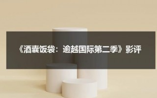《酒囊饭袋：逾越国际第二季》影评（俗语里的酒囊饭袋）