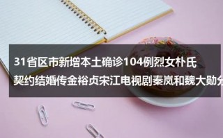 31省区市新增本土确诊104例烈女朴氏契约结婚传金裕贞宋江电视剧秦岚和魏大勋分手了吗
