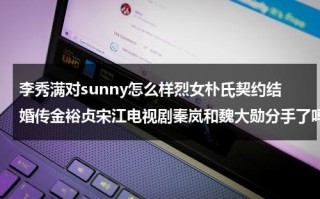 李秀满对sunny怎么样烈女朴氏契约结婚传金裕贞宋江电视剧秦岚和魏大勋分手了吗（李秀满和jyp）