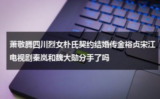 萧敬腾四川烈女朴氏契约结婚传金裕贞宋江电视剧秦岚和魏大勋分手了吗