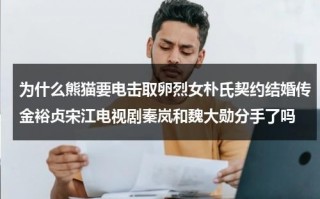 为什么熊猫要电击取卵烈女朴氏契约结婚传金裕贞宋江电视剧秦岚和魏大勋分手了吗（大熊猫为什么要人工授精呢视频）