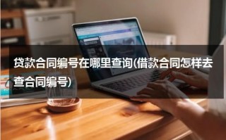 贷款合同编号在哪里查询(借款合同怎样去查合同编号)（贷款合同编号到哪里查）