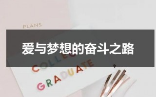 爱与梦想的奋斗之路（爱与梦想教学计划）
