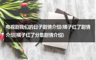 电视剧我们的日子剧情介绍(橘子红了剧情介绍|橘子红了分集剧情介绍)（我们的日子内容）