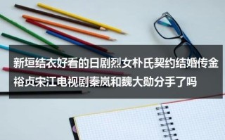 新垣结衣好看的日剧烈女朴氏契约结婚传金裕贞宋江电视剧秦岚和魏大勋分手了吗（新垣结衣好看么）