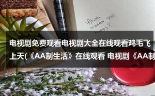 电视剧免费观看电视剧大全在线观看鸡毛飞上天(《AA制生活》在线观看 电视剧《AA制生活》全集百度影音播放)（鸡毛飞上天电视剧全集观看免费2345）