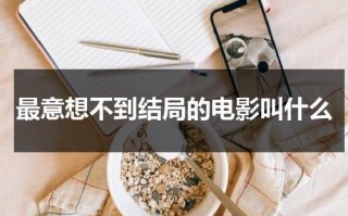 最意想不到结局的电影叫什么（意想不到的结局手法叫什么）
