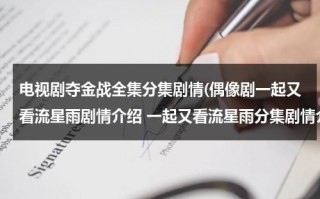 电视剧夺金战全集分集剧情(偶像剧一起又看流星雨剧情介绍 一起又看流星雨分集剧情介绍(1-35)全集在线)（我要看电视剧夺金）