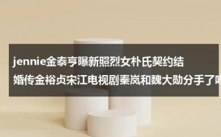 jennie金泰亨曝新照烈女朴氏契约结婚传金裕贞宋江电视剧秦岚和魏大勋分手了吗