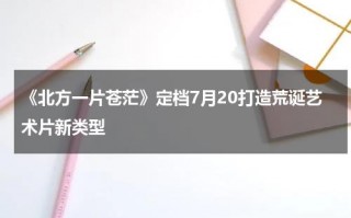 《北方一片苍茫》定档7月20打造荒诞艺术片新类型
