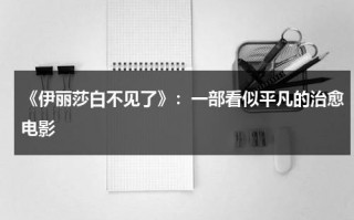 《伊丽莎白不见了》：一部看似平凡的治愈电影（影片伊莉莎白不见了剧情介绍）