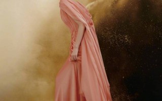 沈梦辰穿深V长裙温婉知性 手持蝴蝶饰品眼神灵动