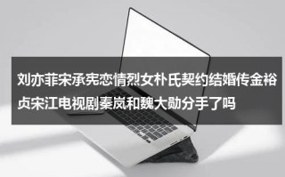 刘亦菲宋承宪恋情烈女朴氏契约结婚传金裕贞宋江电视剧秦岚和魏大勋分手了吗
