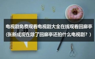 电视剧免费观看电视剧大全在线观看回廊亭(张新成现在除了回廊亭还拍什么电视剧？)（张新成的回廊亭什么时候播?）
