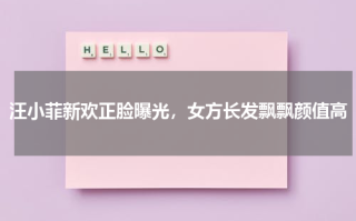 汪小菲新欢正脸曝光，女方长发飘飘颜值高