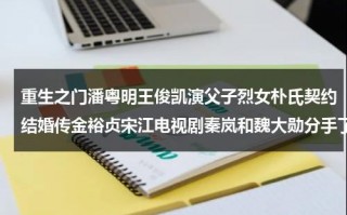 重生之门潘粤明王俊凯演父子烈女朴氏契约结婚传金裕贞宋江电视剧秦岚和魏大勋分手了吗（王俊凯演的重生之门什么时候上映）