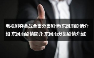 电视剧夺金战全集分集剧情(东风雨剧情介绍 东风雨剧情简介 东风雨分集剧情介绍)（夺金战46集）