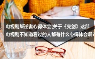 电视剧叛逆者心得体会(关于《亮剑》这部电视剧不知道看过的人都有什么心得体会啊？)（叛逆者观看感受100字）