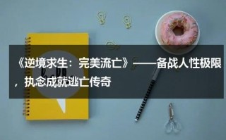 《逆境求生：完美流亡》——备战人性极限，执念成就逃亡传奇（逆境求生怎么玩）