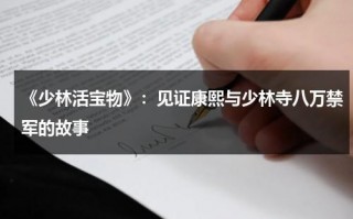 《少林活宝物》：见证康熙与少林寺八万禁军的故事（少林寺传奇康熙大寿是哪一集）