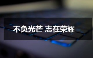 不负光芒 志在荣耀（不负荣光不负你完整版小说）