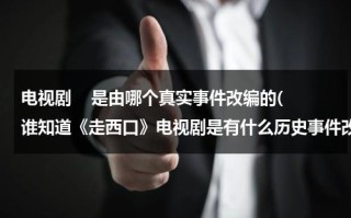 电视剧    是由哪个真实事件改编的(谁知道《走西口》电视剧是有什么历史事件改编的？)（电视剧走西口的主演是谁）
